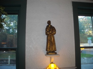 St. Francis in the dining room